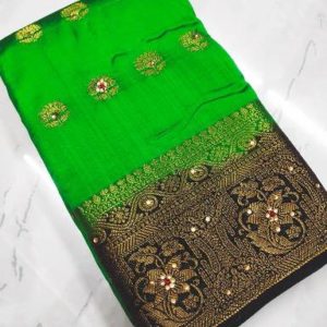 Banarasi Silk Sarees With Perfect Stone