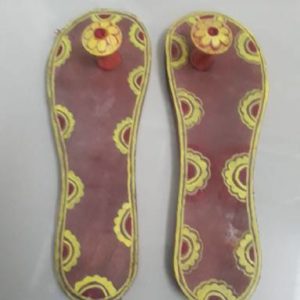Wooden shoes Hand Painted Kharam| 2022