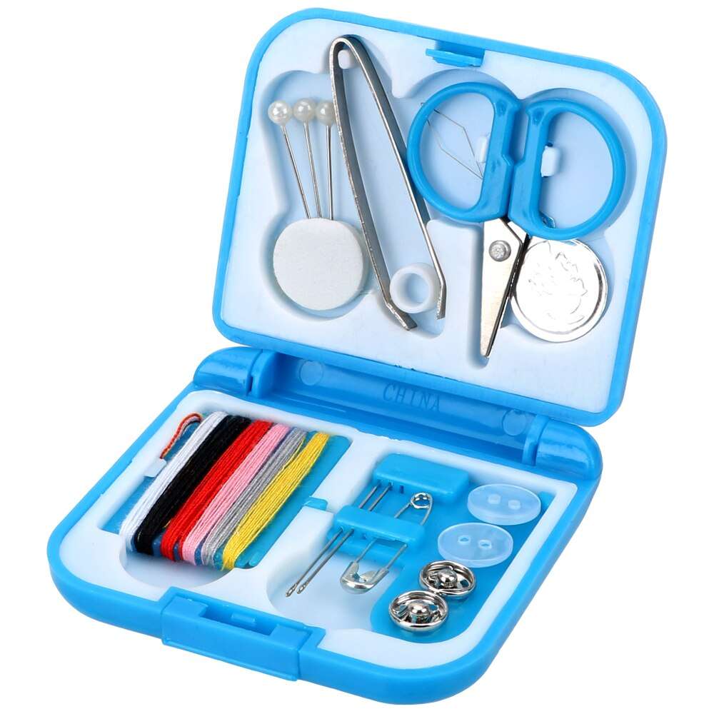 2 Pack Mini Travel Sewing Kit, Portable Sewing Kit Box DIY  Sewing Supplies Plastic Sewing Tool Kits with Scissors Threads Hand Sewing  Needles for Beginner Traveler(Heart)