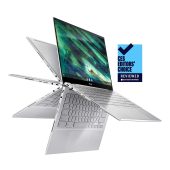 ASUS Chromebook Flip C436 2-in-1 Laptop, 14" Touchscreen FHD 4-Way NanoEdge, Intel Core i5-10210U, 512GB PCIe SSD, Fingerprint, Backlit KB, Wi-Fi 6, Chrome OS, C436FA-DS599T-W, Magnesium-Alloy, White